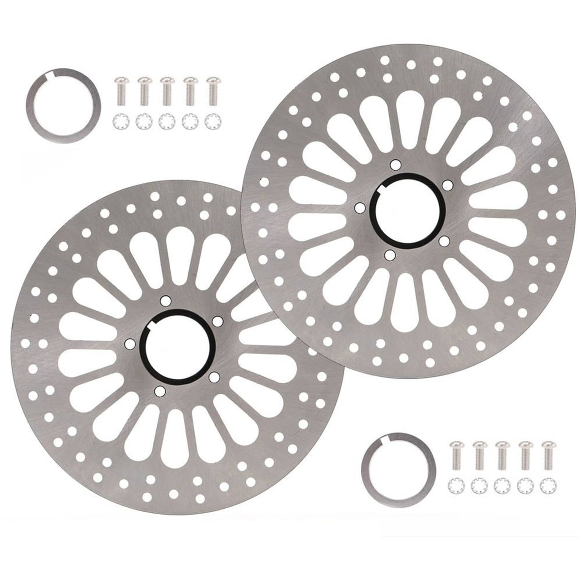 Solidspare For Harley Touring Sportster Softail 11.5" Front & Rear Brake Rotor Stainless