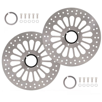 Solidspare For Harley Touring Sportster Softail 11.5" Front & Rear Brake Rotor Stainless