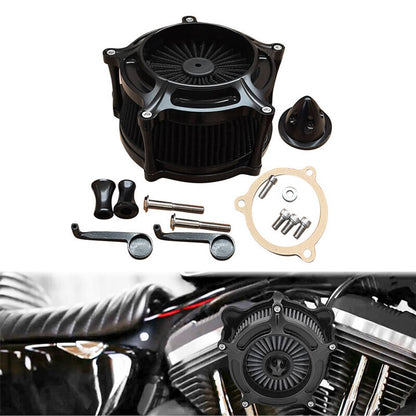 Solidspare Black Air Cleaner Intake Filter For Harley Touring Road King Street Glide 08-16