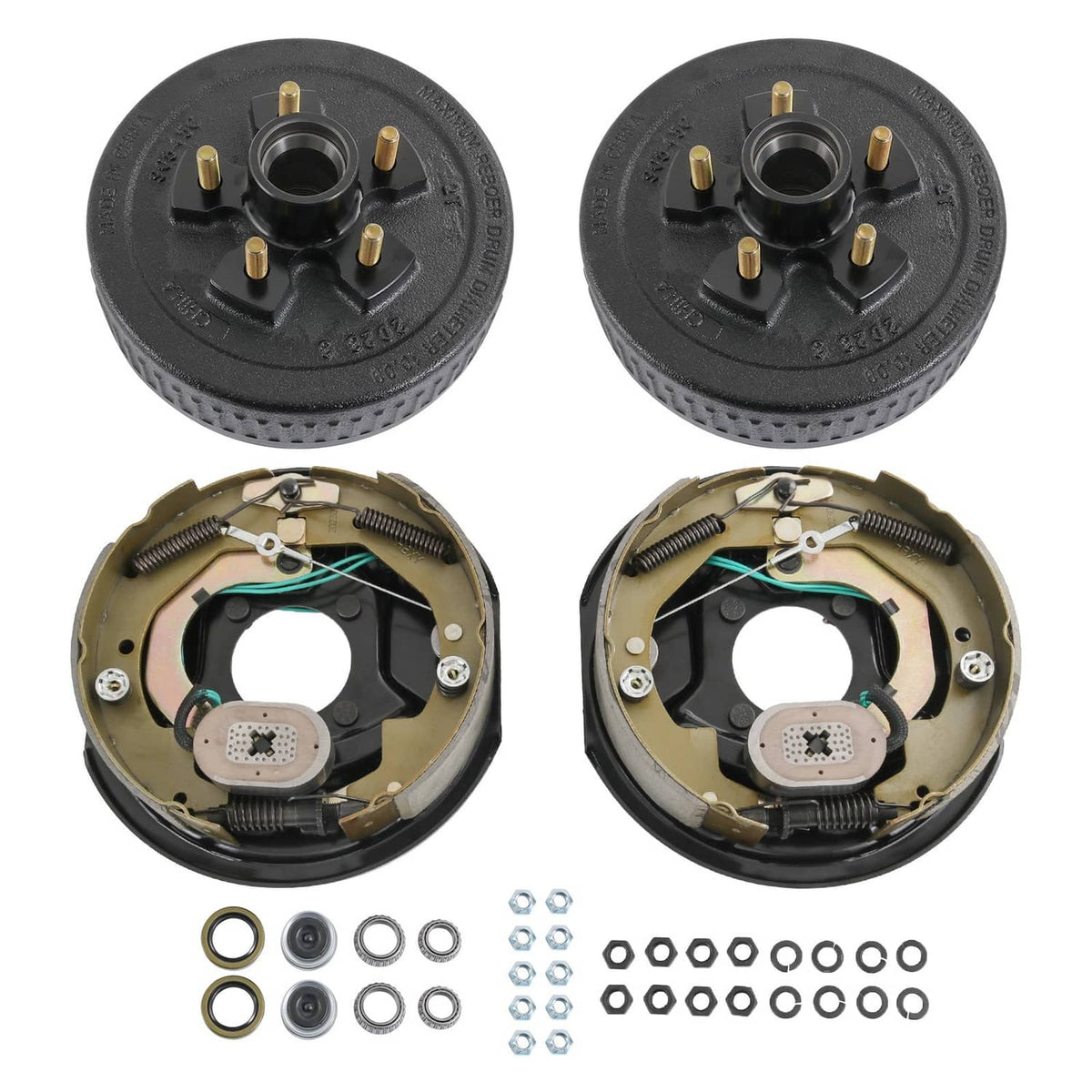 Solidspare NEW Electric Trailer Brake 10" x 2-1/4" & 5 on 4.5" Hub Drum Kit for 3500 lbs