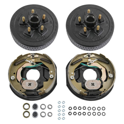 Solidspare NEW Electric Trailer Brake 10" x 2-1/4" & 5 on 4.5" Hub Drum Kit for 3500 lbs