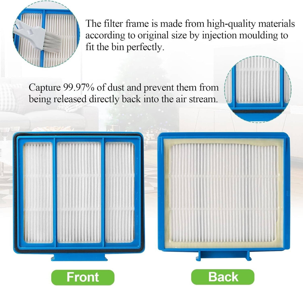 Solid Spare 14 PCS Robot Vacuum Cleaner Replacement Parts Kit for Shark IQ R101AE(RV1001AE)