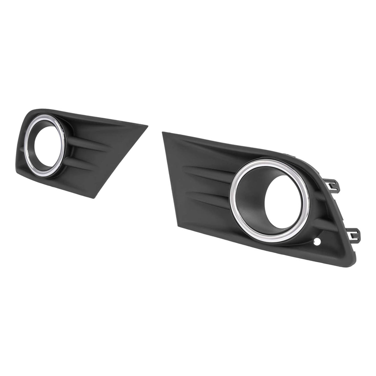 Solid Spare Left Right Fog Light Cover Bezel w/Chrome Ring Trim For Honda Pilot 2012-2015