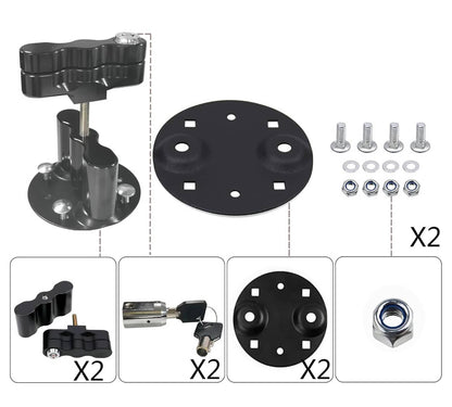 Solidspare Black For ROTOPAX Standard Pack Mount Lock RX-LOX-PM RX-PM LOX-PM