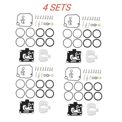 Solid Spare 4Set Carburetor Carb Rebuild Repair Kit for Yamaha F50-T50 hp 4 Stroke 2001-2004
