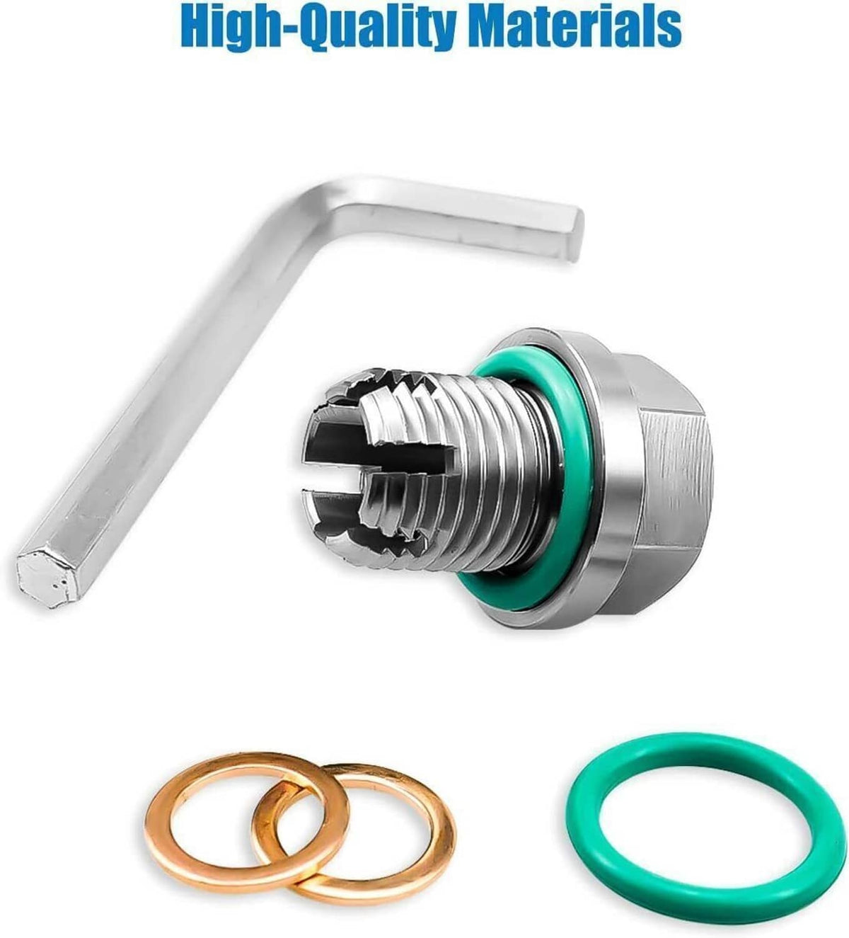 Solidspare M18 1-1.5x15mm Oil Drain Plug Self-tapping Piggyback Stainless Steel Repair Kit