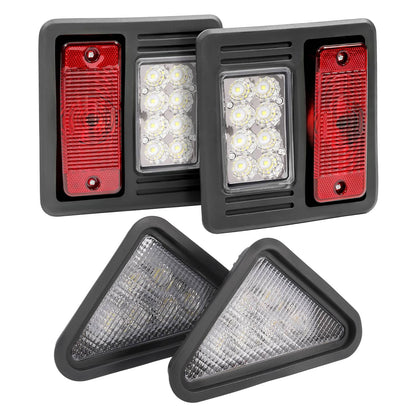 Solidspare 4x LED Headlight Tail Exterior Light Kit For Bobcat Skid Steer Loader