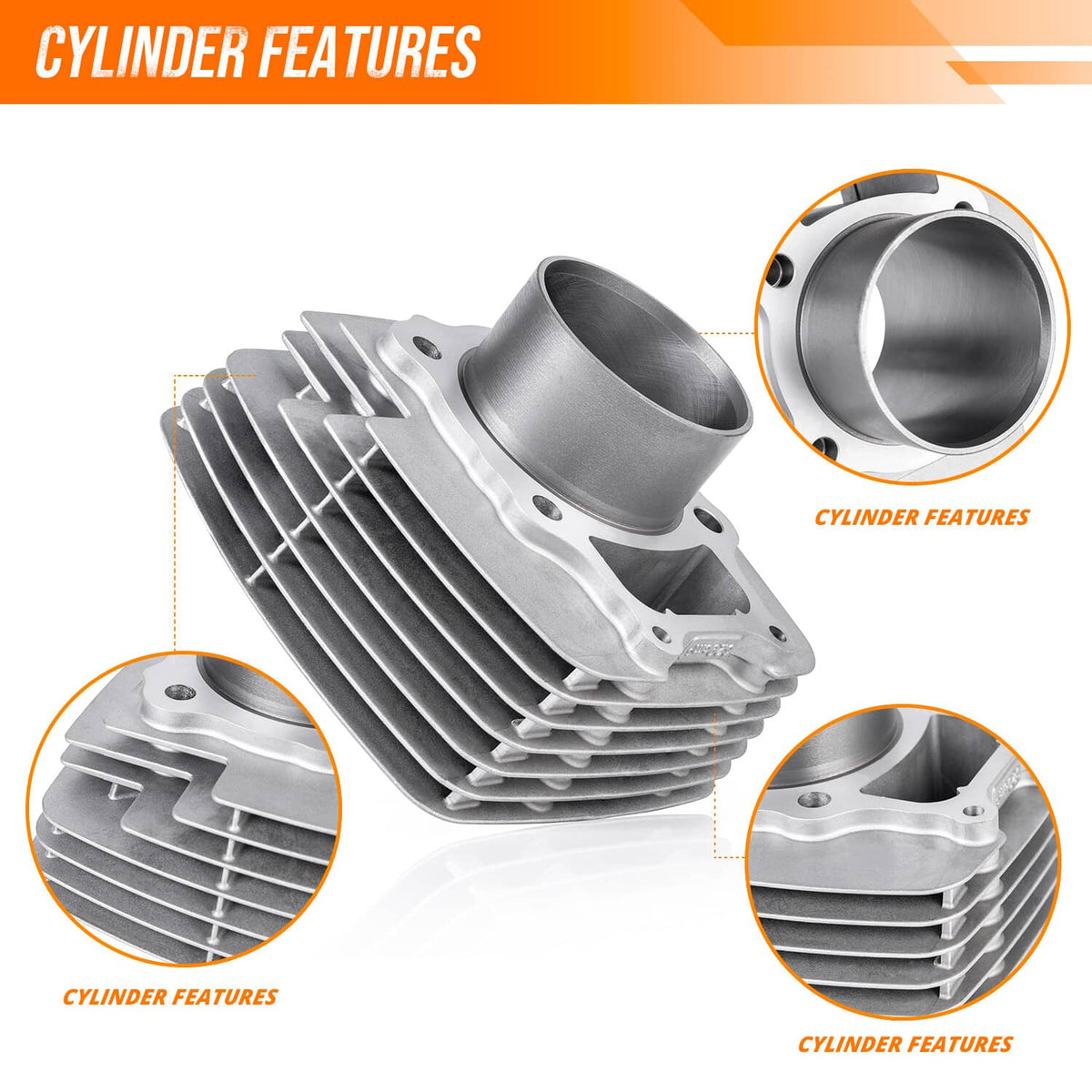 Solidspare Cylinder Piston Gasket Top End Rebuild Kit for Honda Rancher TRX350 00-06 New