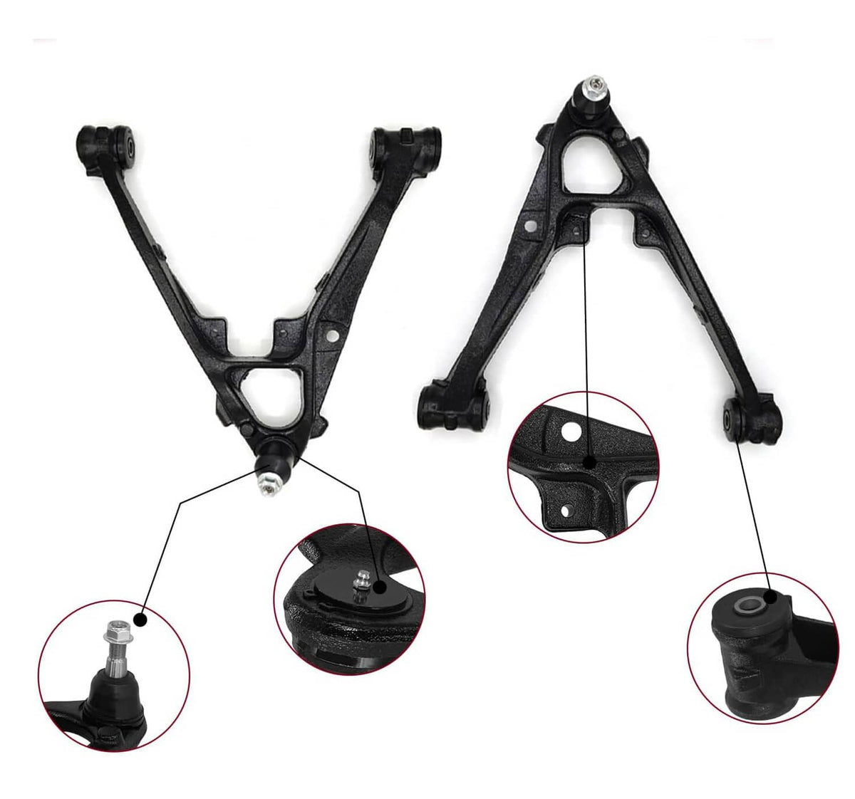 Solidspare 12x Front Upper Lower Control Arm Kit for 2007-2013 Escalade Chevy Silverado GMC