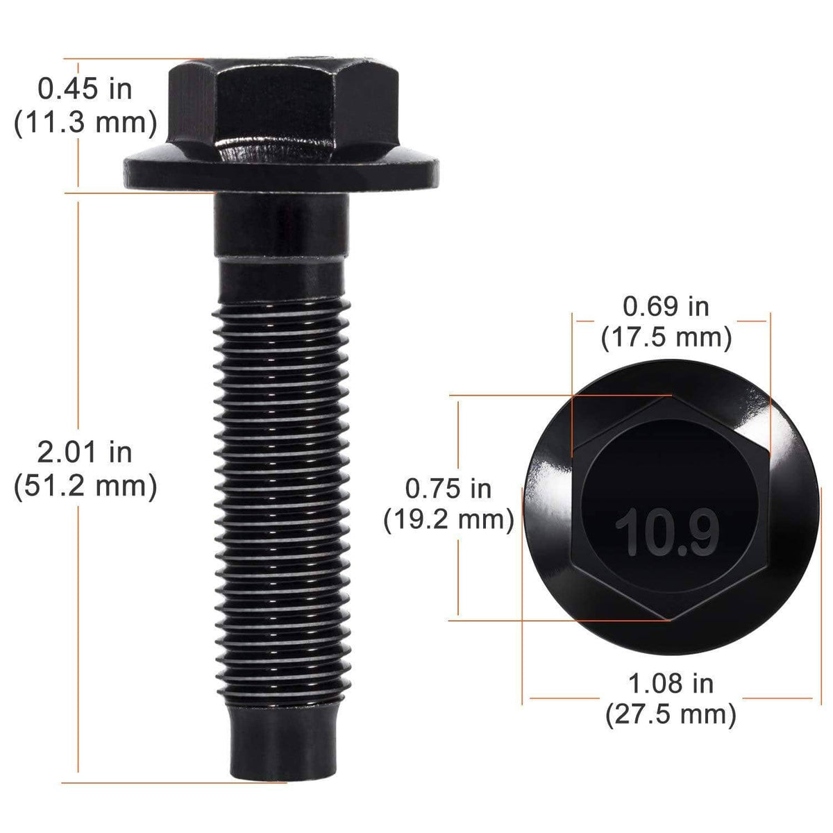 Solid Spare Crankshaft Pulley Bolt F5RZ-6A340-B Crank Tool for Ford Lincoln Mercury Vehicles