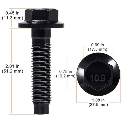 Solid Spare Crankshaft Pulley Bolt F5RZ-6A340-B Crank Tool for Ford Lincoln Mercury Vehicles