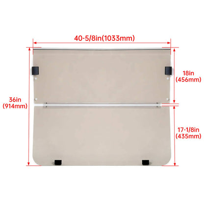Solidspare Golf Cart Tinted Folding Windshield Windscreen For Yamaha G14 G16 G19 1995-2003