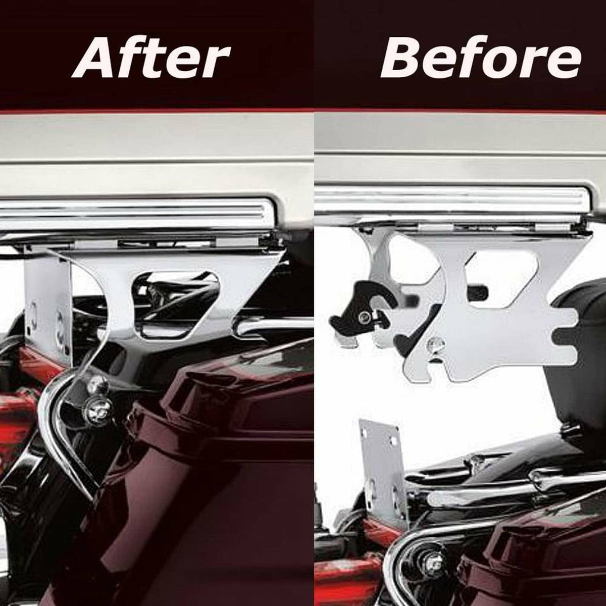Solidspare Two-Up Tour Pack Mount Luggage Rack Docking For 1997-2008 Harley Road King FLHR
