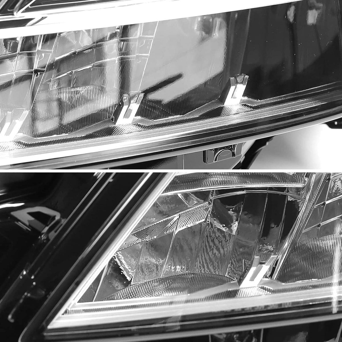 Solidspare New For 2021-2023 Nissan Rogue Chrome LED Headlights Headlamps Pair Left+Right