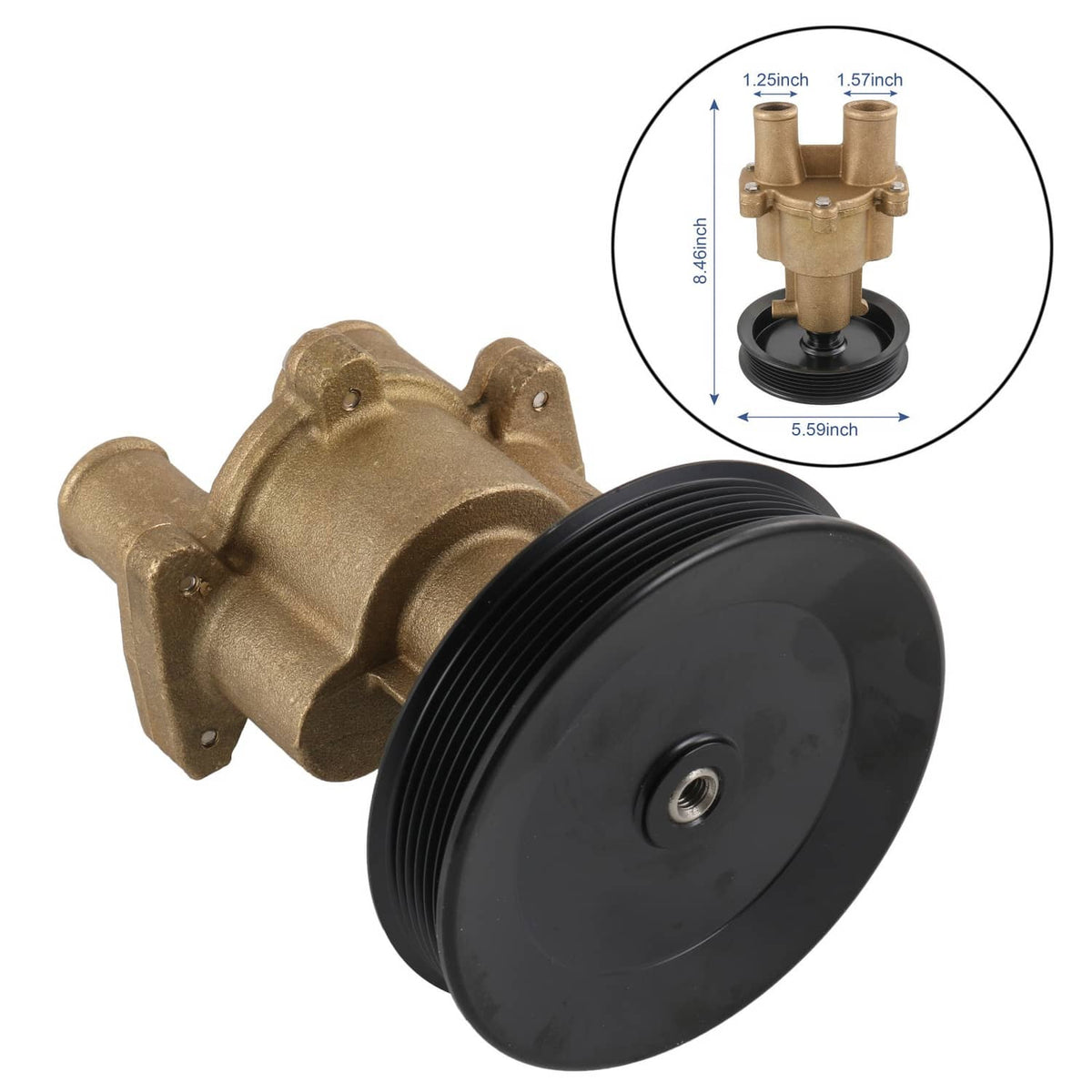 Solidspare 8M0122655 Raw Sea Water Pump 46-8M0139995 for MerCruiser Mercury Quicksilver