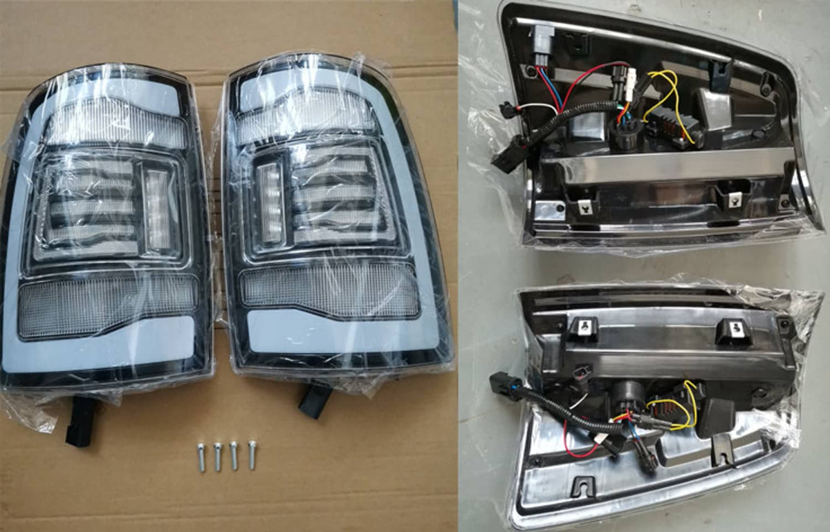 Solidspare Pair LED Tail Light for 09-18 Dodge Ram 1500 2500 3500 Rear Light Clear Lens New