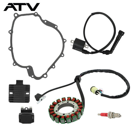 Solidspare Ignition Coil Relay Rectifier Stator For Yamaha YFM660 Grizzly 660 2002-2008