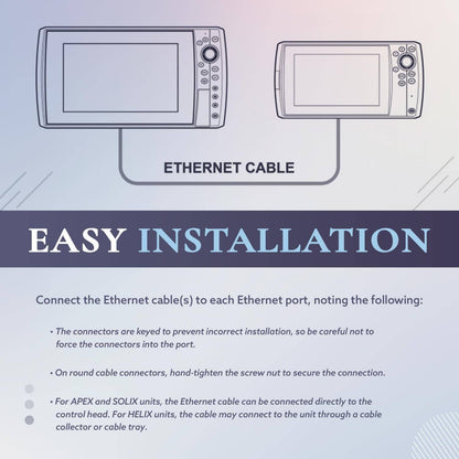 Solidspare Replace for Humminbird 720073-4 Boat Ethernet Cable AS EC 30E Ethernet Cord 30ft