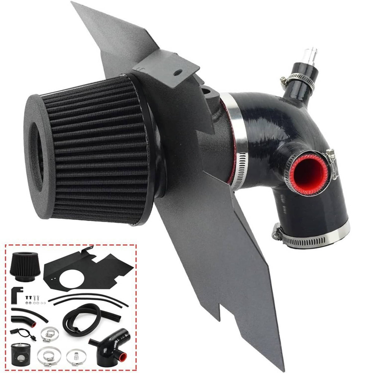 Solidspare Cold Air Intake w/Filter For 2010-16 BMW 535i 535i xDrive F10 F11 N55 3.0T Turbo
