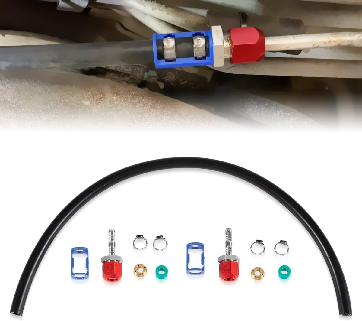 Solidspare 800-673 A/C Line Splice Kit for 5/16” Line With No.6 Hose, Line to Hose Repair