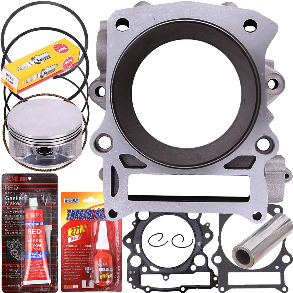 Solidspare For Yamaha Grizzly 660 YFM 2002-2008 Cylinder Piston Gasket Top End Rebuild Kit