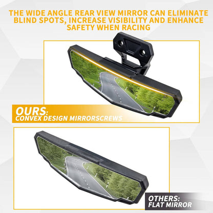 Solidspare UTV Center Rear-View Mirror Convex for Polaris RZR PRO XP /4/Turbo R 2020-2025