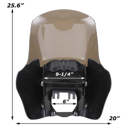 Solidspare For Harley Dyna FXDB FLD Switchback FXDL Front Upper Fairing & 15" Windshield
