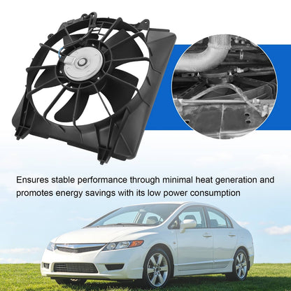 Solidspare 620-253 Radiator Cooling Fan Assembly Driver Side For Honda Civic 1.8L 2006-2011