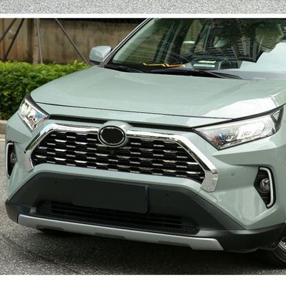 ABS Chrome Front Upper Grille Mesh Cover Trim For Toyota RAV4 2019-2024 2025 2x