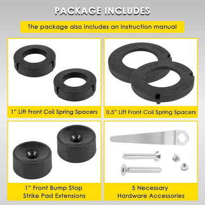 Solidspare 1155300 Front 1.5” Performance Spacer Leveling Kit for Jeep Gladiator 2020-2022