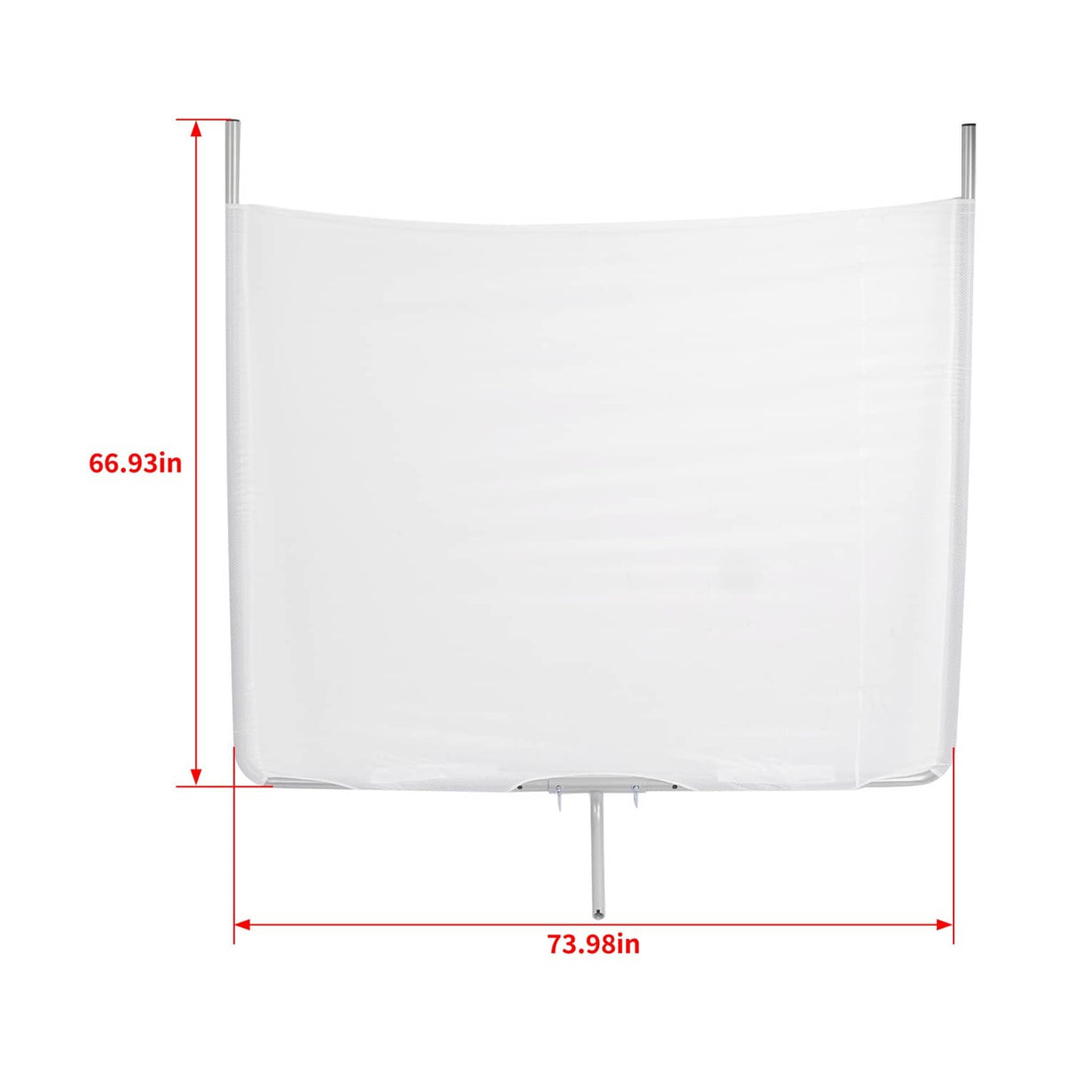 Solidspare Silvery+White Boat Sun Shade For Boats 25 Ft And Under Aluminium Powder Coated