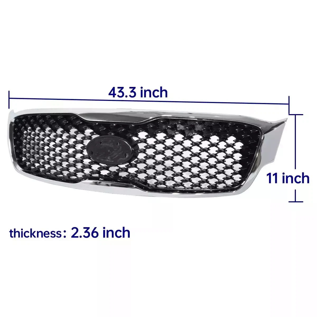 For 2016-2018 Kia Sorento Front Upper Grille Radiator Sight Cover Set 86360C6000