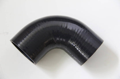 Solidspare Black Silicone Hose Elbow Coupler Joiner Pipe 2.5" to 2.5" 90° Degree Leg 102mm