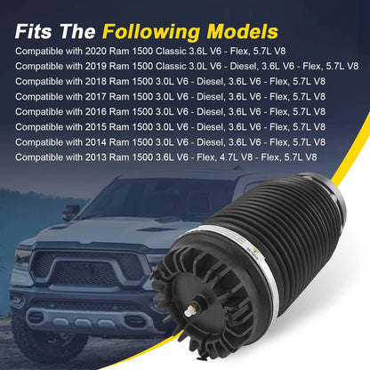 Solidspare Pair for Dodge RAM 1500 Rear Left+Right Air Suspension Spring Bags 2013-2020 NEW