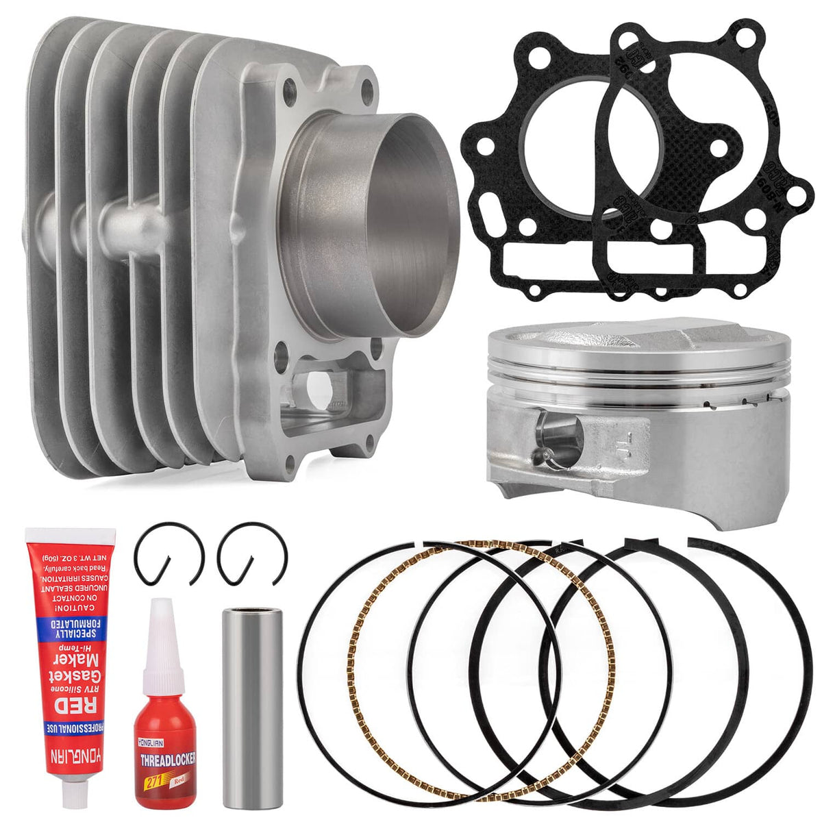 Solidspare 80mm Cylinder Piston Ring Gasket Kit ATV for Honda Sportrax TRX300EX 1993-2008