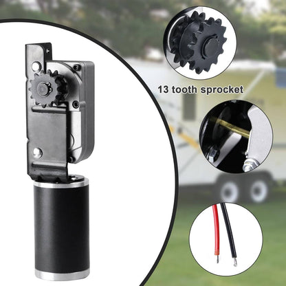 Solidspare New RV Slide Out Gear Box and High Output Motor,Replace FOR ‎R25076-1, R25075
