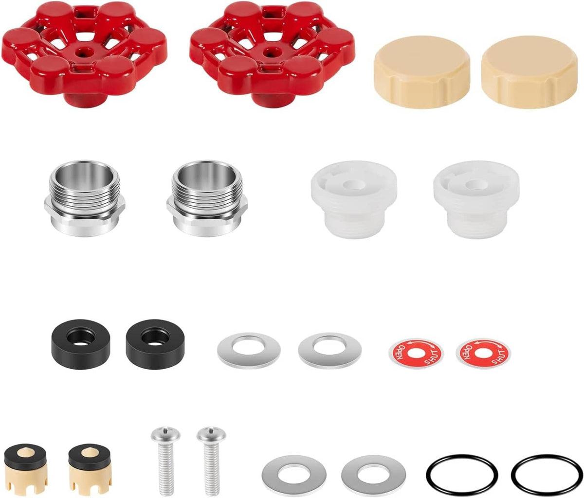 Solidspare for ASSE 1019-A Outdoor Faucet Repair Kit w/VACVBKX1B Vacuum Breaker kit, 2 Pack