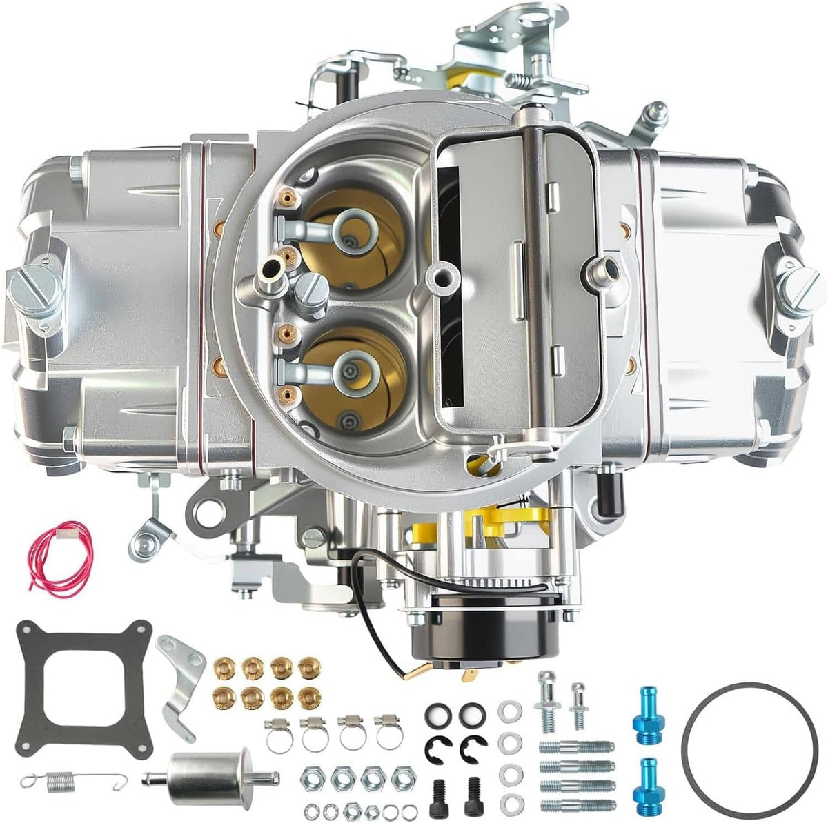 Solidspare For Holley Quickfuel Brawler 750 CFM Double Pumper 4 Barrel Carburetor E-Choke