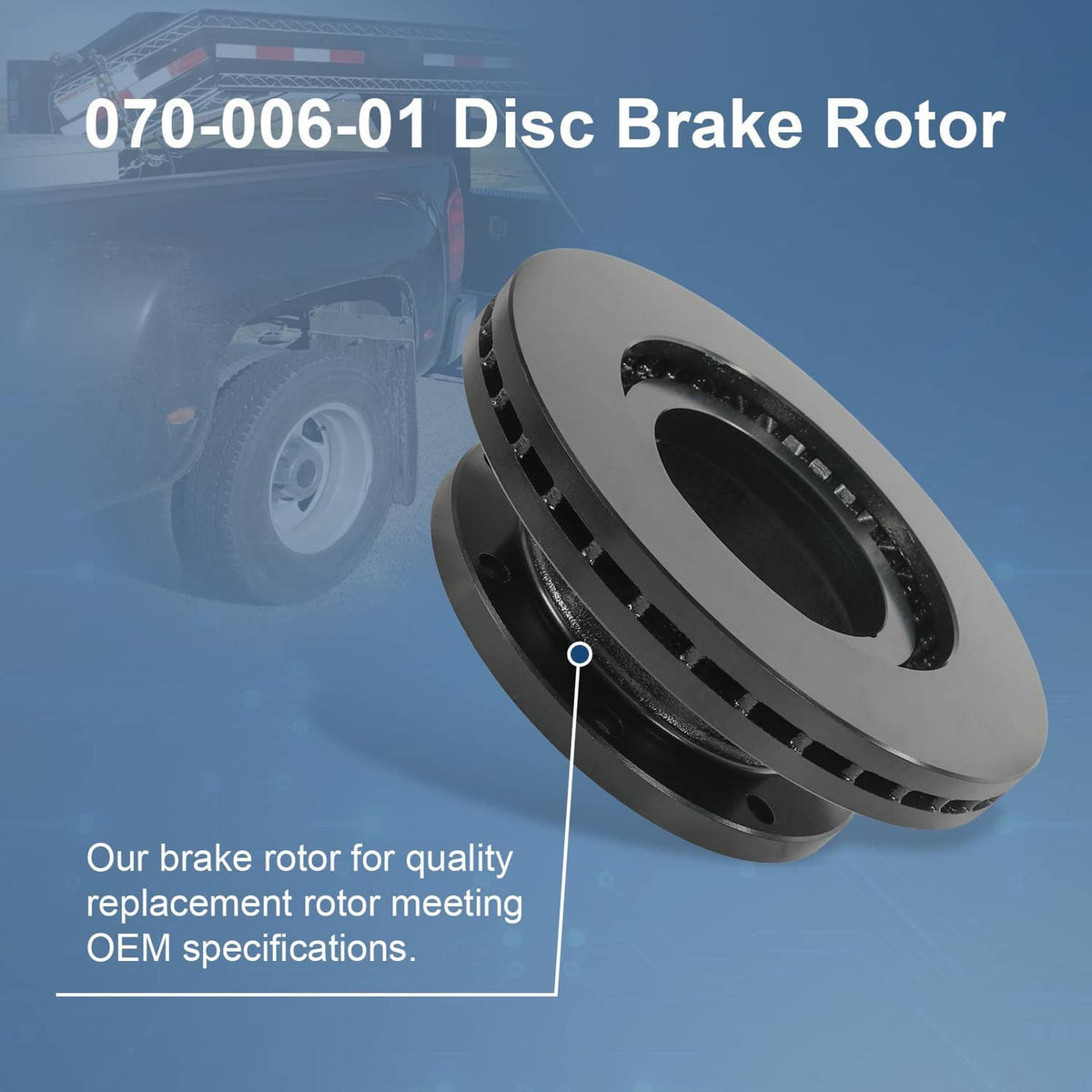 Solidspare Trailer Brake Rotor & Pads 070-006-01, K71-180-00 For Dexter 10K-12K Hydraulic