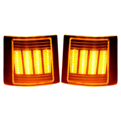 Solid Spare For Chevy C/K 1500 2500 3500 94-98 LED Sequential Corner Side Marker Lights Set