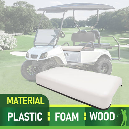 Solidspare White Golf Cart Front Seat Bottom Cushion For Club Car DS 2001-2012