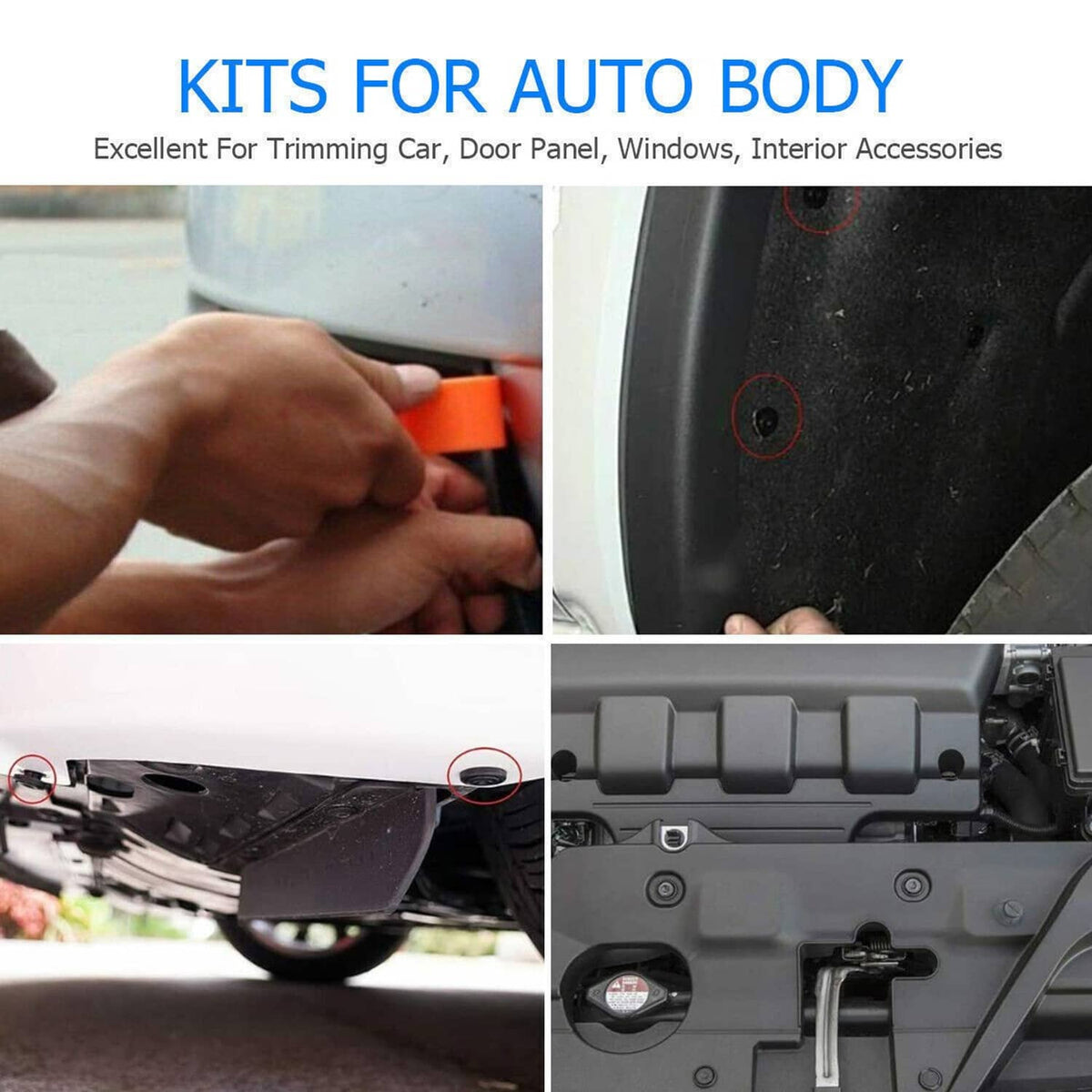 Solidspare 750 Pcs Car Retainer Clips Auto Fasteners Push Trim Clips Pin Rivet Bumper Kit