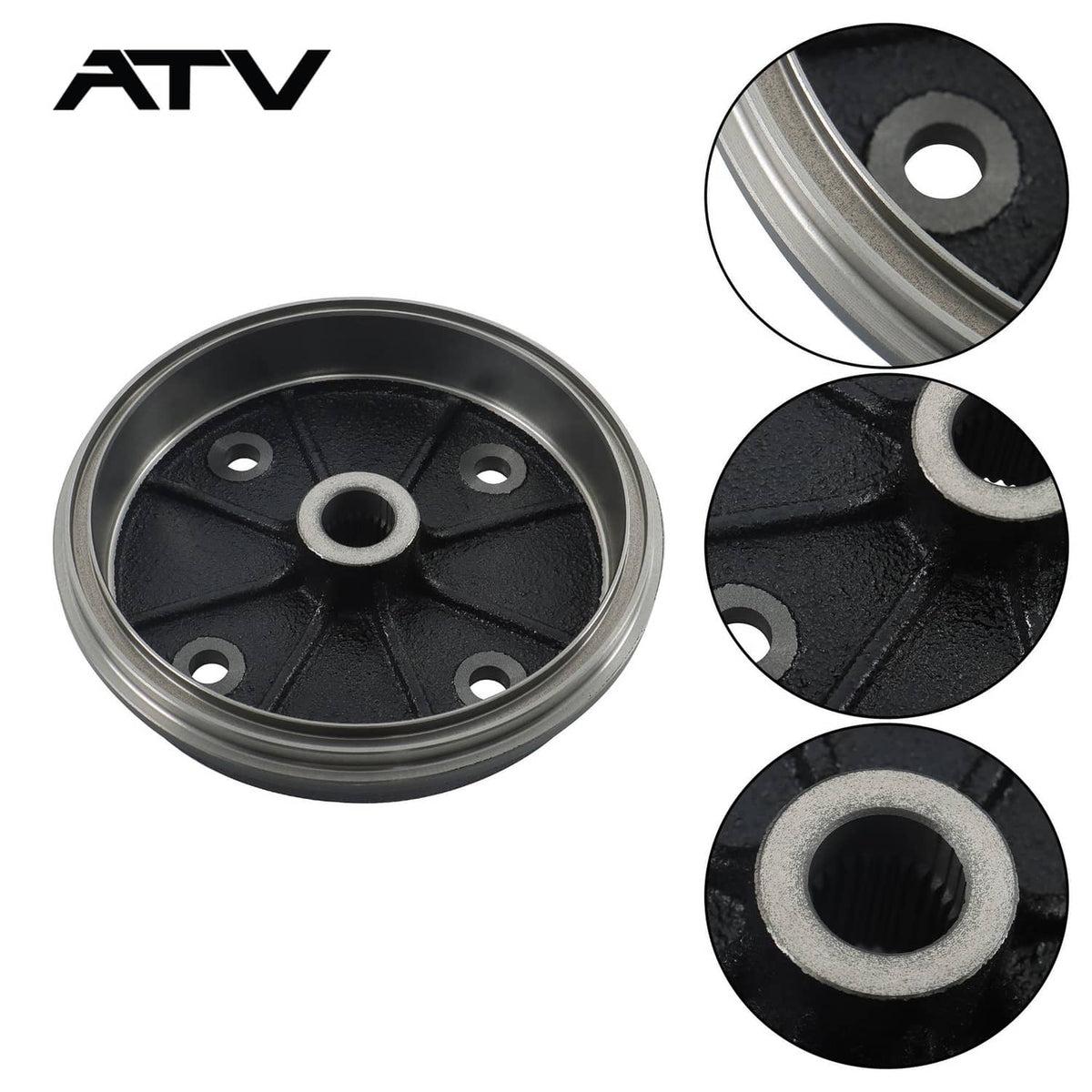 Solidspare Rear Brake Drum For Kawasaki Mule 2500 2510 2520 1994-2000 41038-1226 41038-1227