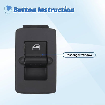 Solid Spare For VW New Beetle 1998-2010 Power Window Master Switch Driver Passenger Pair Set