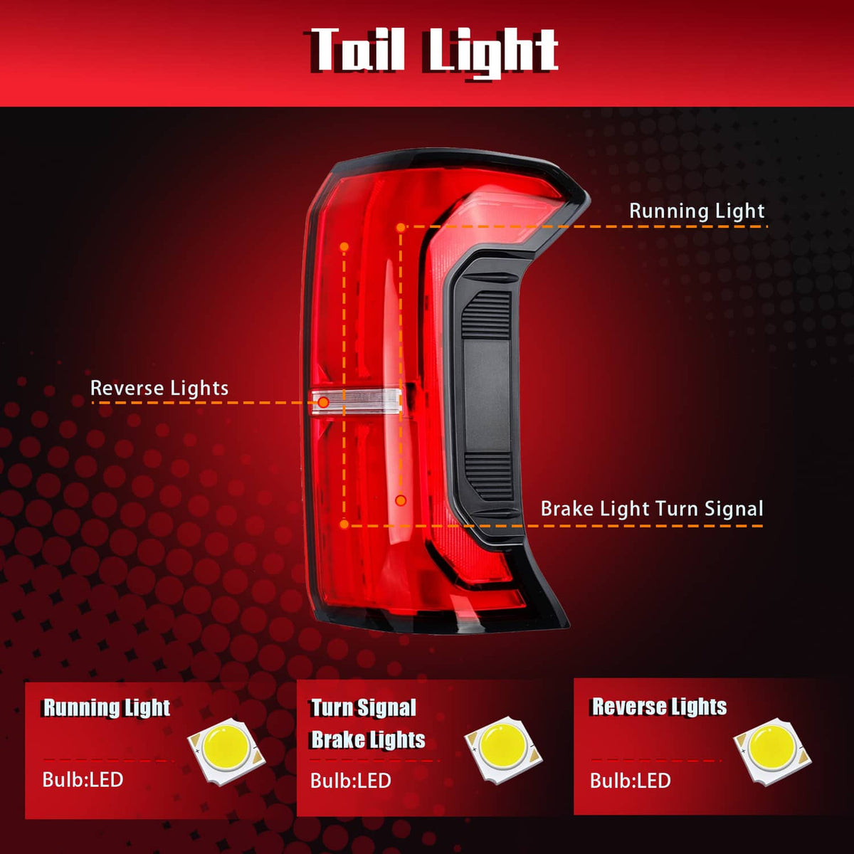 Solidspare 81550-AK050 Passenger Side LED Tail Light Assembly For Toyota Tacoma 2024 2025