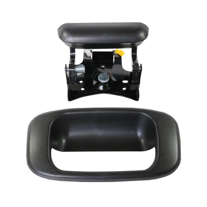 Solidspare New Tailgate Handle w/ Bezel & Clips Fits 1999-2007 Chevy Silverado GMC Sierra