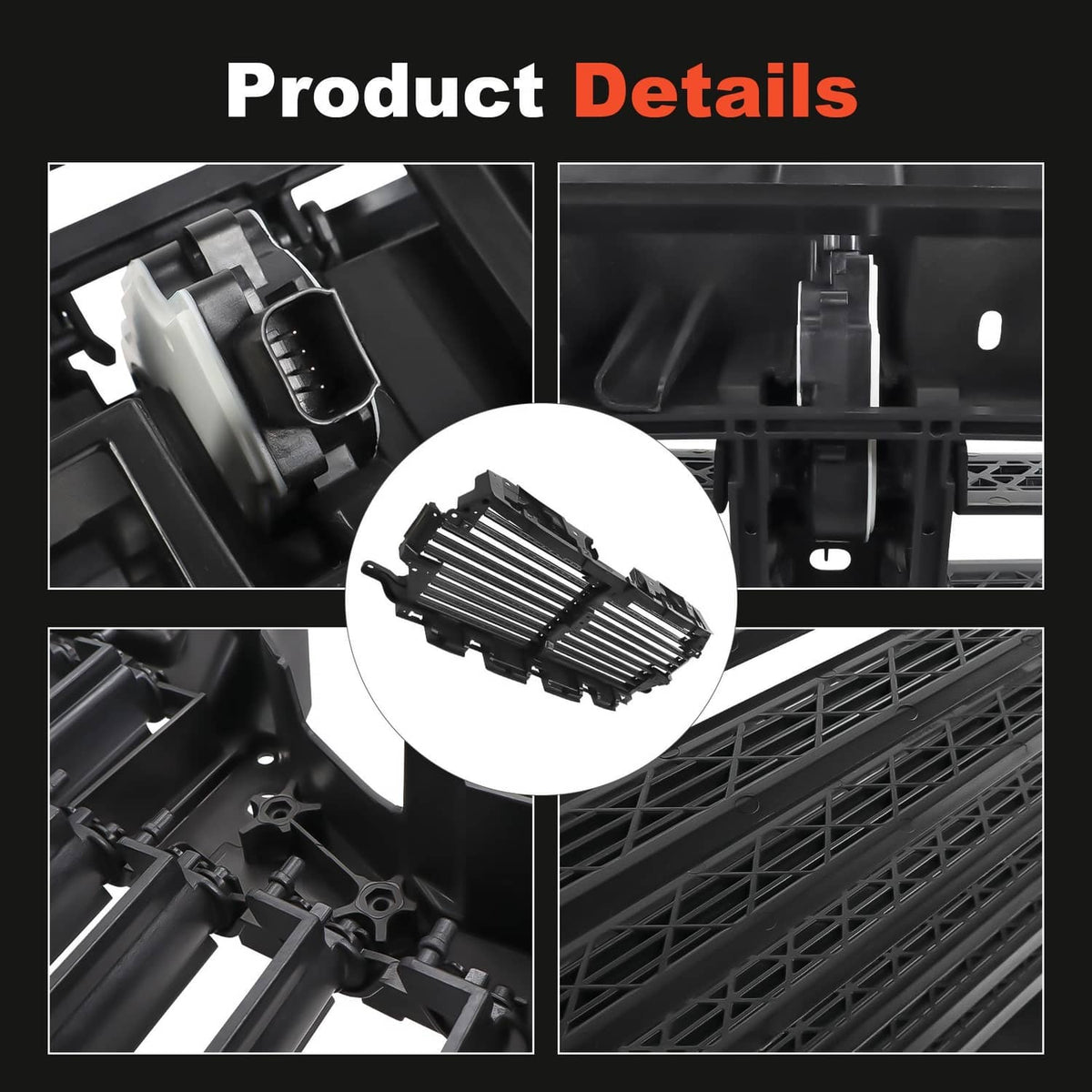 Solidspare Upper Radiator Grille Air Shutter For 2018-2020 Ford F-150 with Actuator Motor