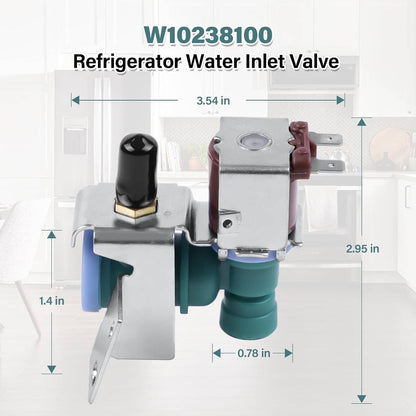 Solid Spare W10238100 20W 60Hz AC120V Refrigerator Water Inlet Valve Fit For Whirlpool