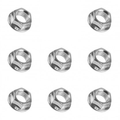 (8) Wheel Flange Serrated Nuts 3/8"-24 for Polaris 1993 Big Boss 250, 350L ATV