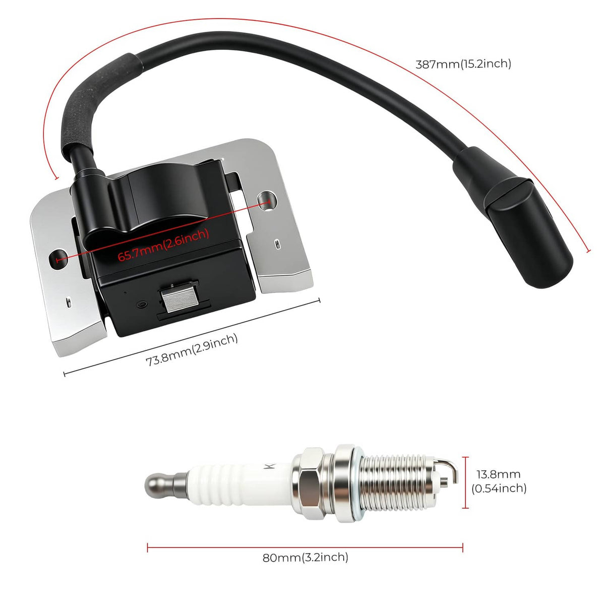 Solidspare New For Kohler 32-584-06-S Ignition Module 24HP 7000 Series engine w Spark Plug